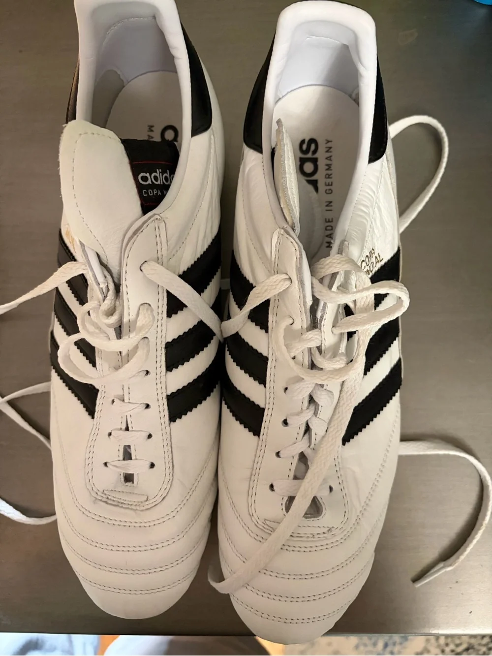 adidas White and Black Men's Copa Classic Soccer Shoes